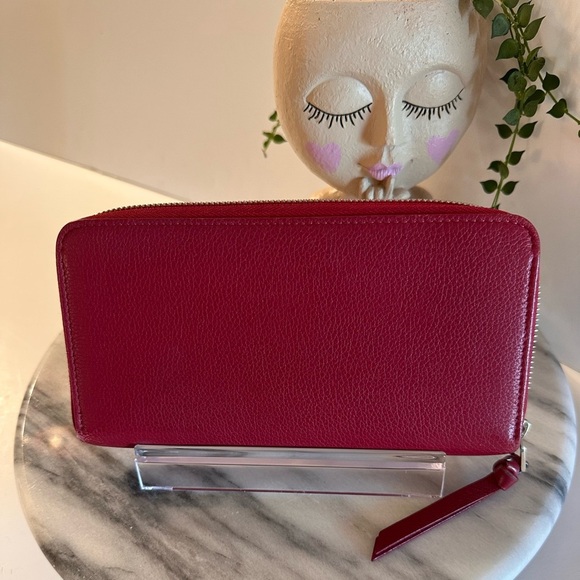 Louis Vuitton Lockme Zippy Wallet Soft Calf Leather 2018 UB4108 Red&Cream COA - Picture 2 of 16